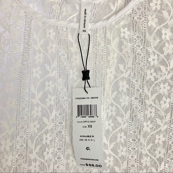 BCBGeneration Floral Crochet Ruffle Blouse - Picture 5 of 6